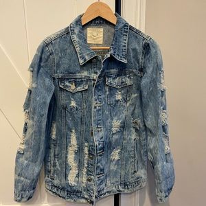 NWOT Fantastic Fawn Acid Wash Denim Jacket